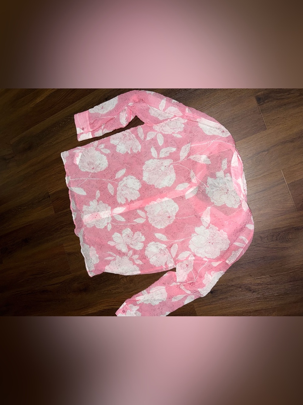 Nwt revolve Bailey 44 floral sheer peony button up $128 XL summer spring top - Picture 6 of 9